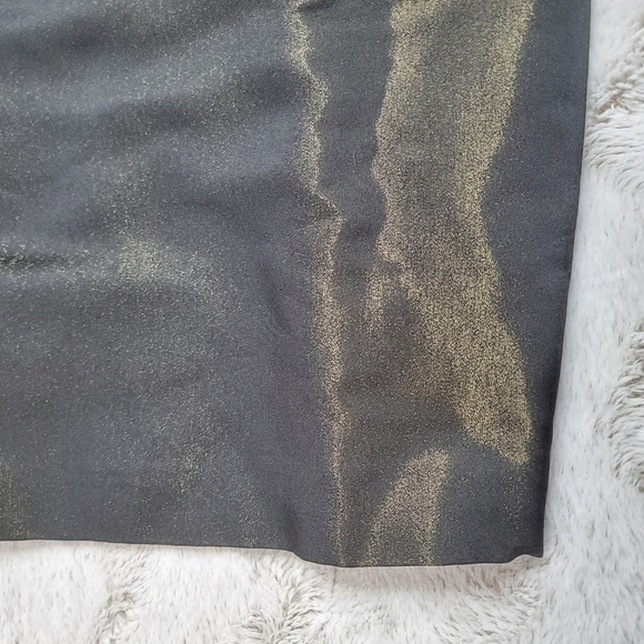 Akris Silk Blend Bronze Shimmer Black Pencil Skirt Size 4 - Picture 7 of 13